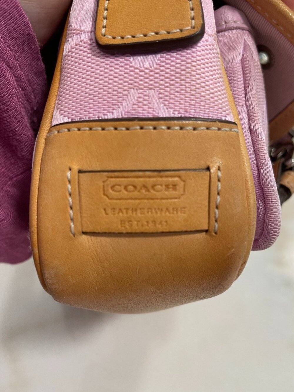 Coach Signature Mini Field Bag/Cross Body # 6844 Lt. Pink Vintage Y2K - Picture 8 of 16